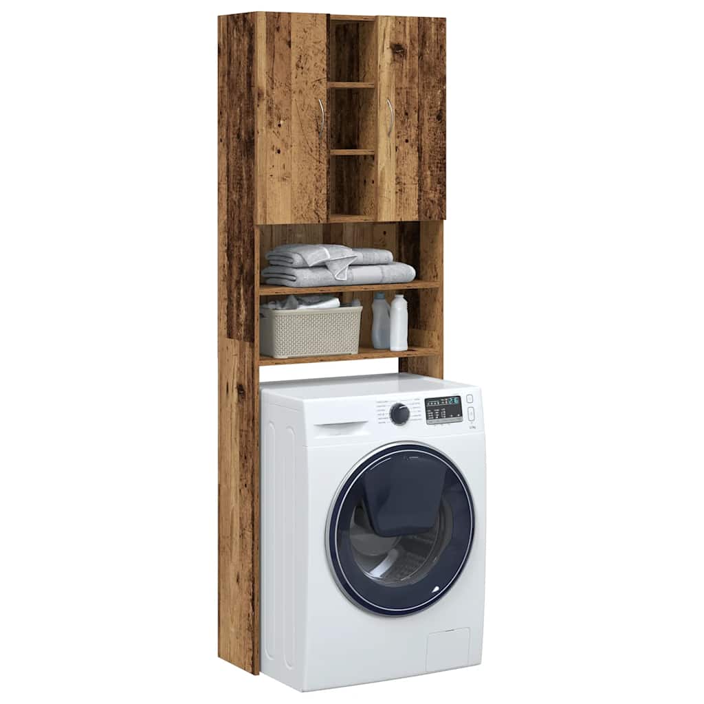 Vidaxl Washing Machine Cabinet 64x25.5x190 cm Old Wood Colored
