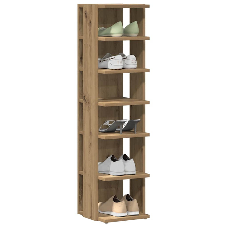 Armoire à chaussures Vidaxl 28x27x102 cm en bois de bois de bois de bois de bois -colore