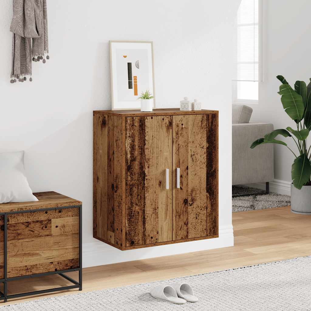 Armoire à chaussures vidaxl 60x35x70 cm bois transformé vieux bois -colored