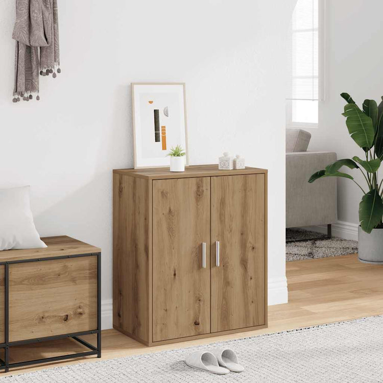 Armoire à chaussures Vidaxl 60x35x70 cm Couleur de chêne artisanal en bois transformé