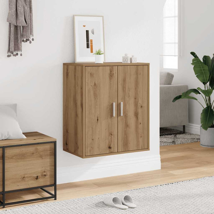 Armoire à chaussures Vidaxl 60x35x70 cm Couleur de chêne artisanal en bois transformé