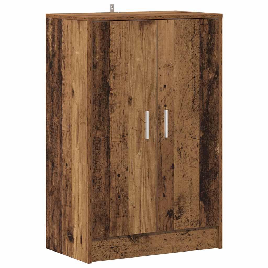 Armoire à chaussures Vidaxl 60x35x92 cm Bois transformé Old Wood -Colored