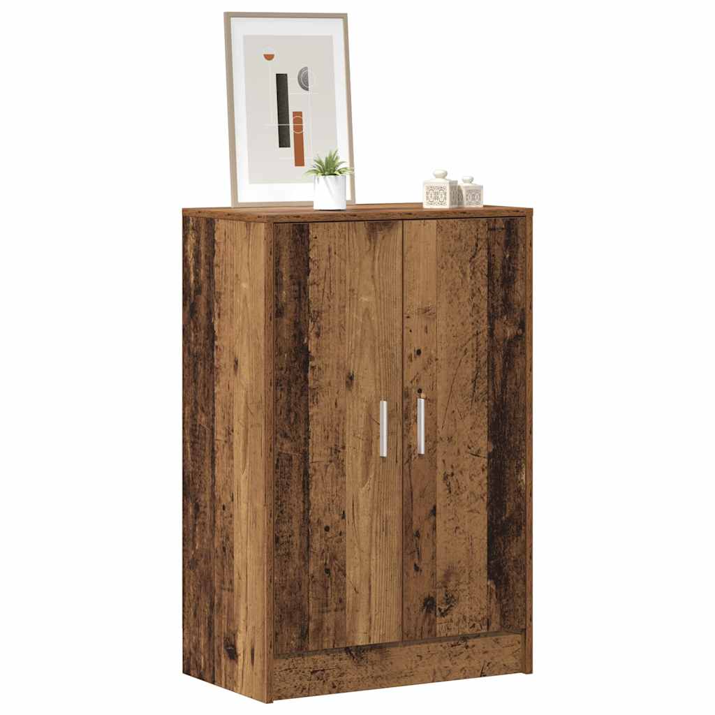 Armoire à chaussures Vidaxl 60x35x92 cm Bois transformé Old Wood -Colored