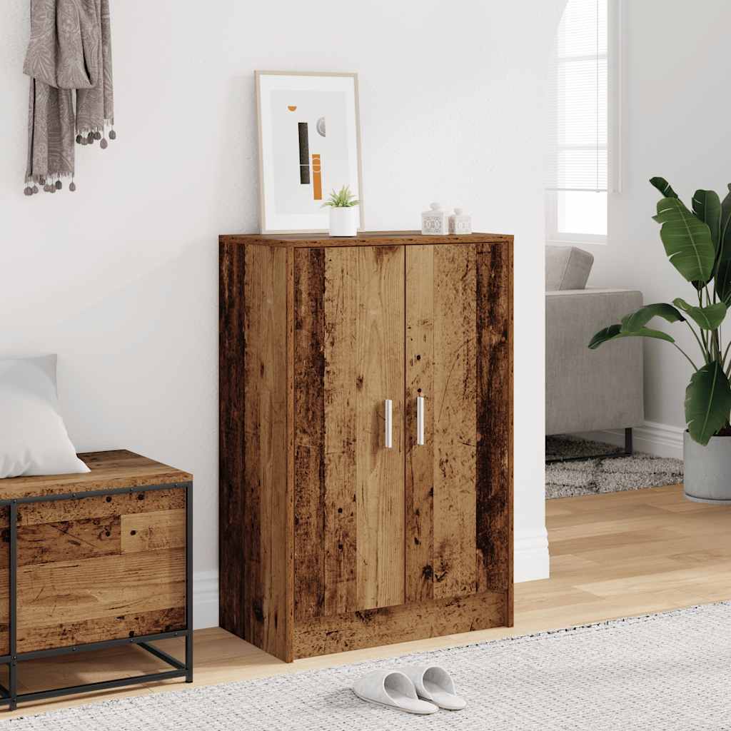 Armoire à chaussures Vidaxl 60x35x92 cm Bois transformé Old Wood -Colored