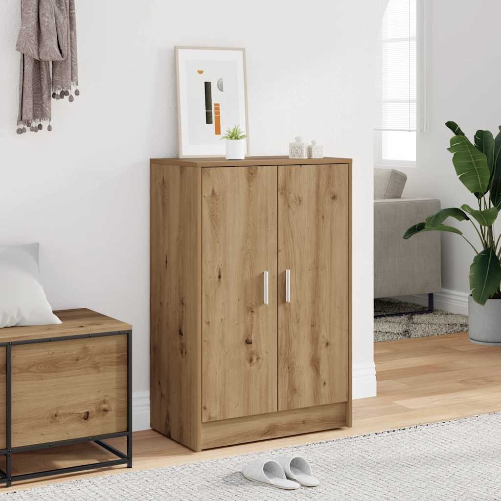 Armoire à chaussures Vidaxl 60x35x92 cm Couleur de chêne artisanal en bois transformé