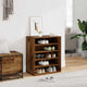 Armoire à chaussures vidaxl 60x35x70 cm bois transformé vieux bois -colored