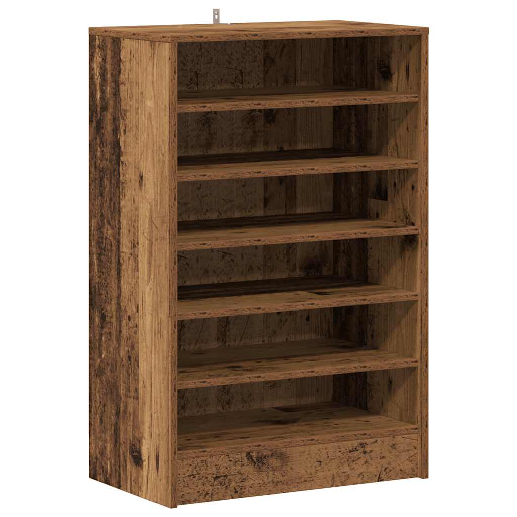 Vidaxx armoire à chaussures 60x35x92 cm bois fini, couleur bois ancien