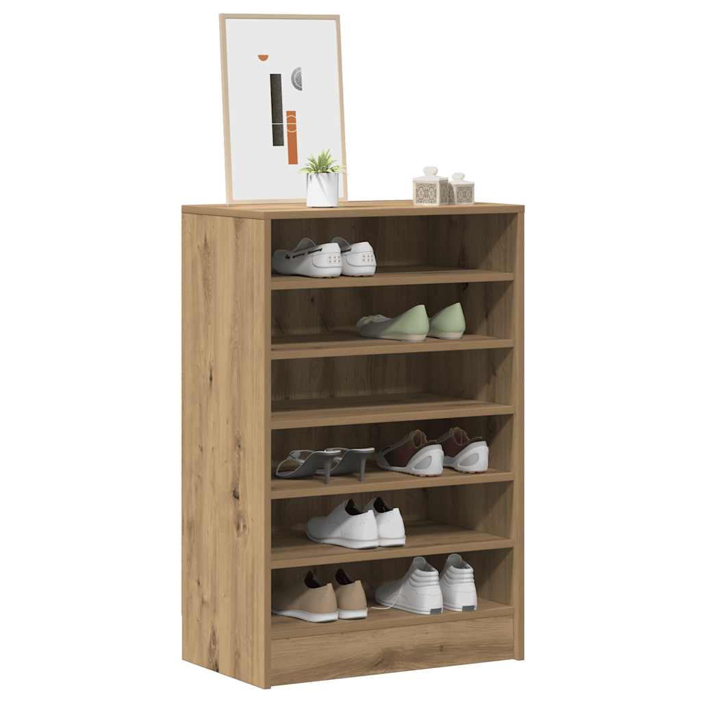 Armoire à chaussures Vidaxl 60x35x92 cm Couleur de chêne artisanal en bois transformé
