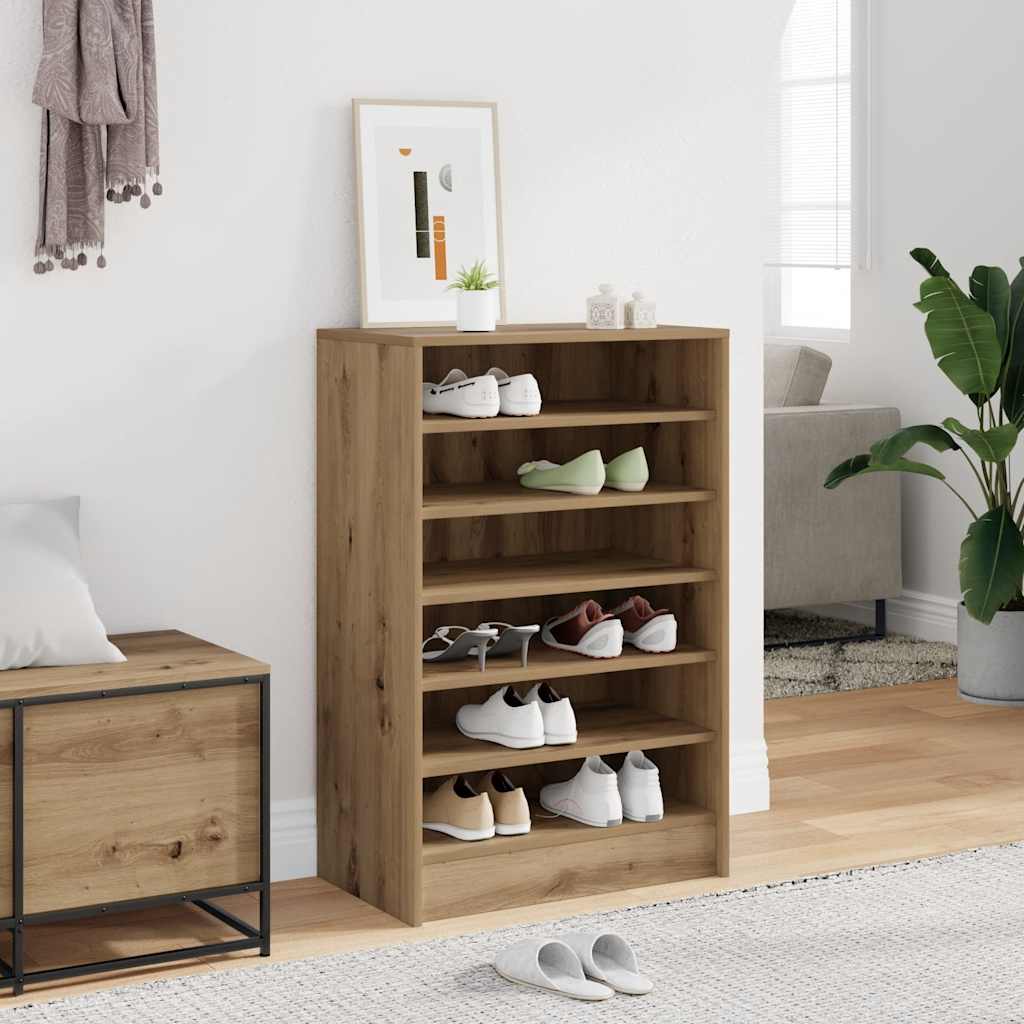 Armoire à chaussures Vidaxl 60x35x92 cm Couleur de chêne artisanal en bois transformé