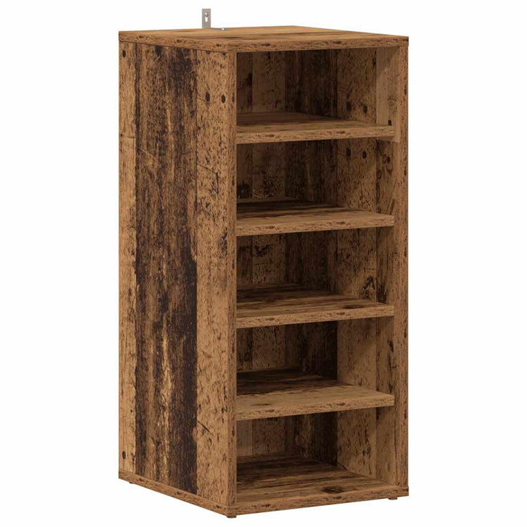 Armoire à chaussures vidaxl 32x35x70 cm bois transformé vieux bois -colored
