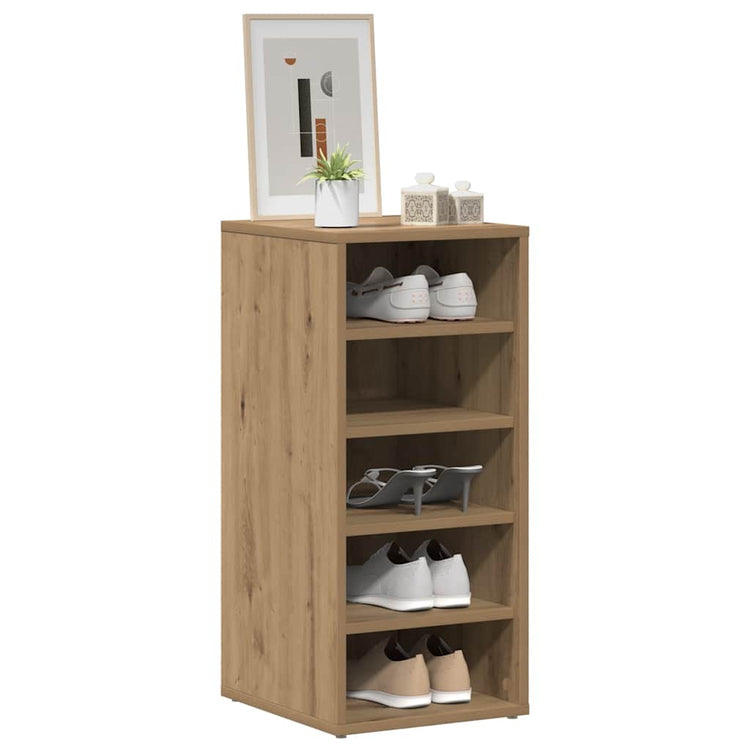 Armoires à chaussures Vidaxl 2 PCS 32x35x70 cm en bois de bois transformé en chêne