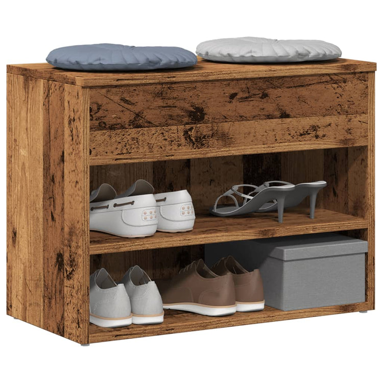 Vidaxl Chaussures Banque 60x30x45 cm Bois transformé Old Wood coloré