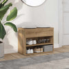 Banc de chaussures Vidaxl 60x30x45 cm Couleur de chêne artisanal en bois transformé