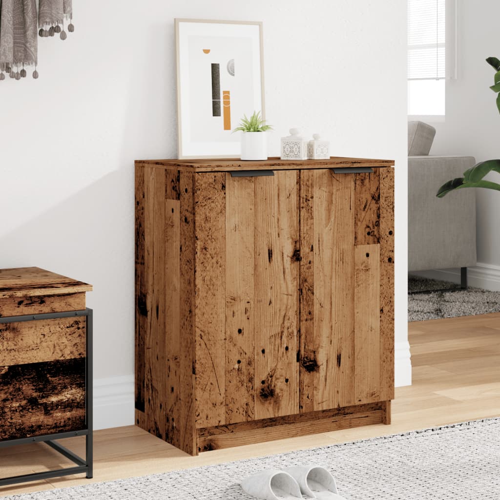 VidaXL armoire à chaussures 59x35x70 cm bois fini, couleur bois ancien