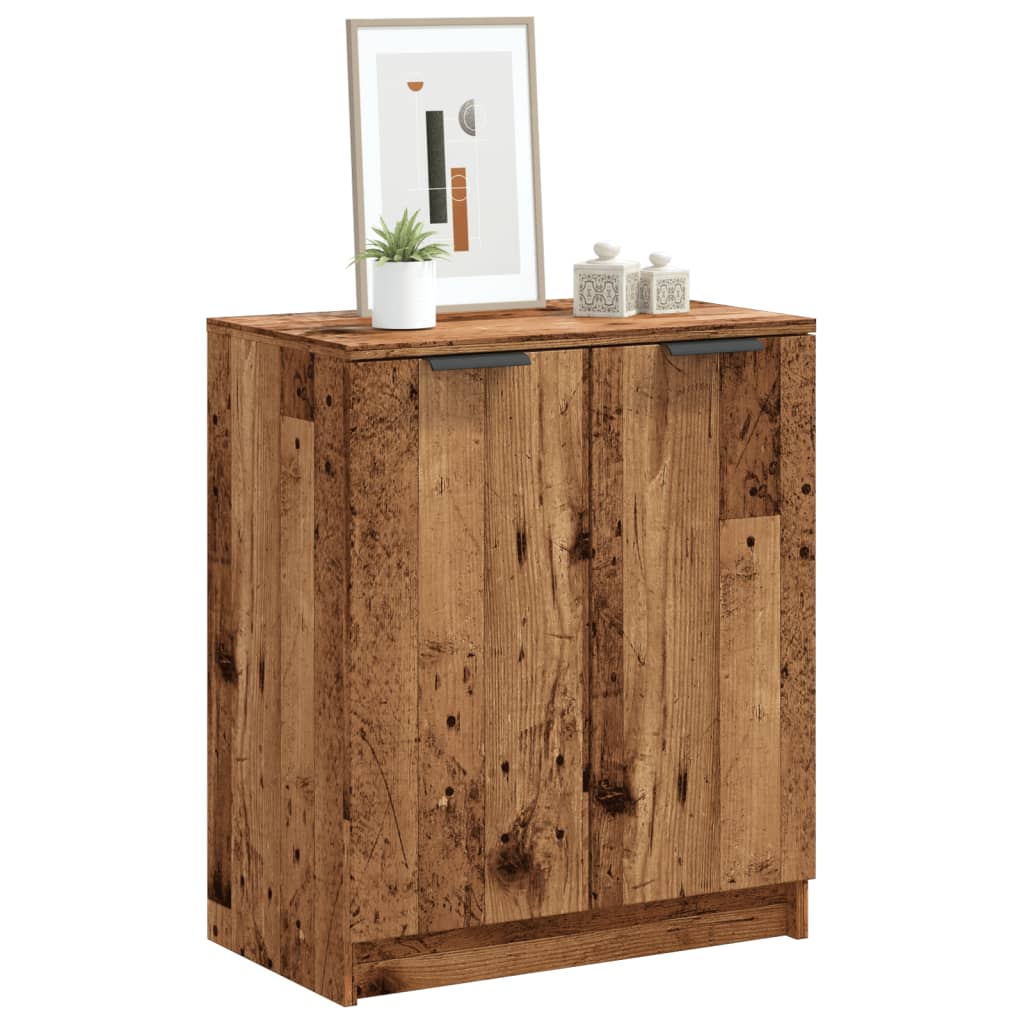 VidaXL armoire à chaussures 59x35x70 cm bois fini, couleur bois ancien