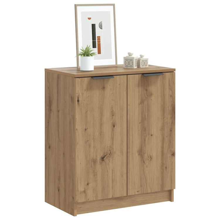 VidaXL armoire à chaussures 59x35x70 cm bois travaillé, couleur chêne artisanal