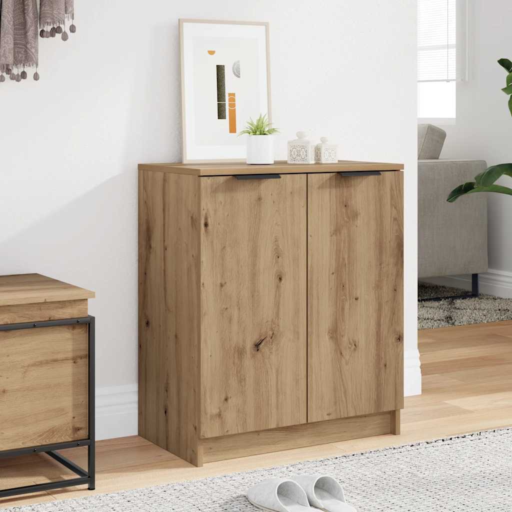 VidaXL armoire à chaussures 59x35x70 cm bois travaillé, couleur chêne artisanal