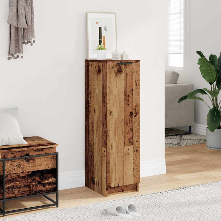 Vidaxx armoire à chaussures 29,5x35x100,5 cm bois fini, couleur bois ancien
