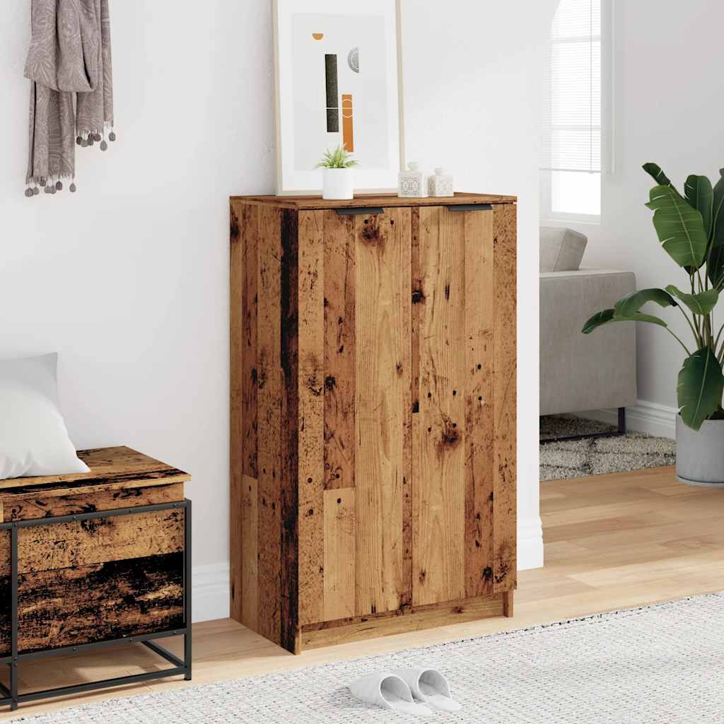 Vidaxx armoire à chaussures 59x35x100,5 cm bois traité, couleur bois ancien