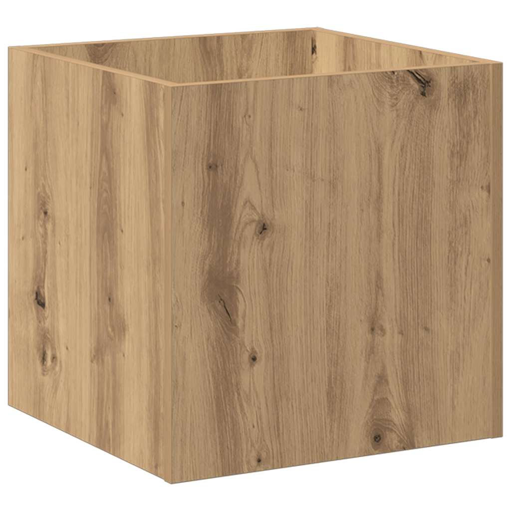 Vidaxl Planning Box 40x40x40 cm Couleur de chêne artisanal en bois transformé