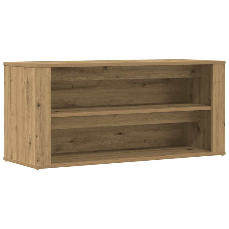 Banc à chaussures VidaXL 100x35x45 cm en bois travaillé, coloris chêne artisanal