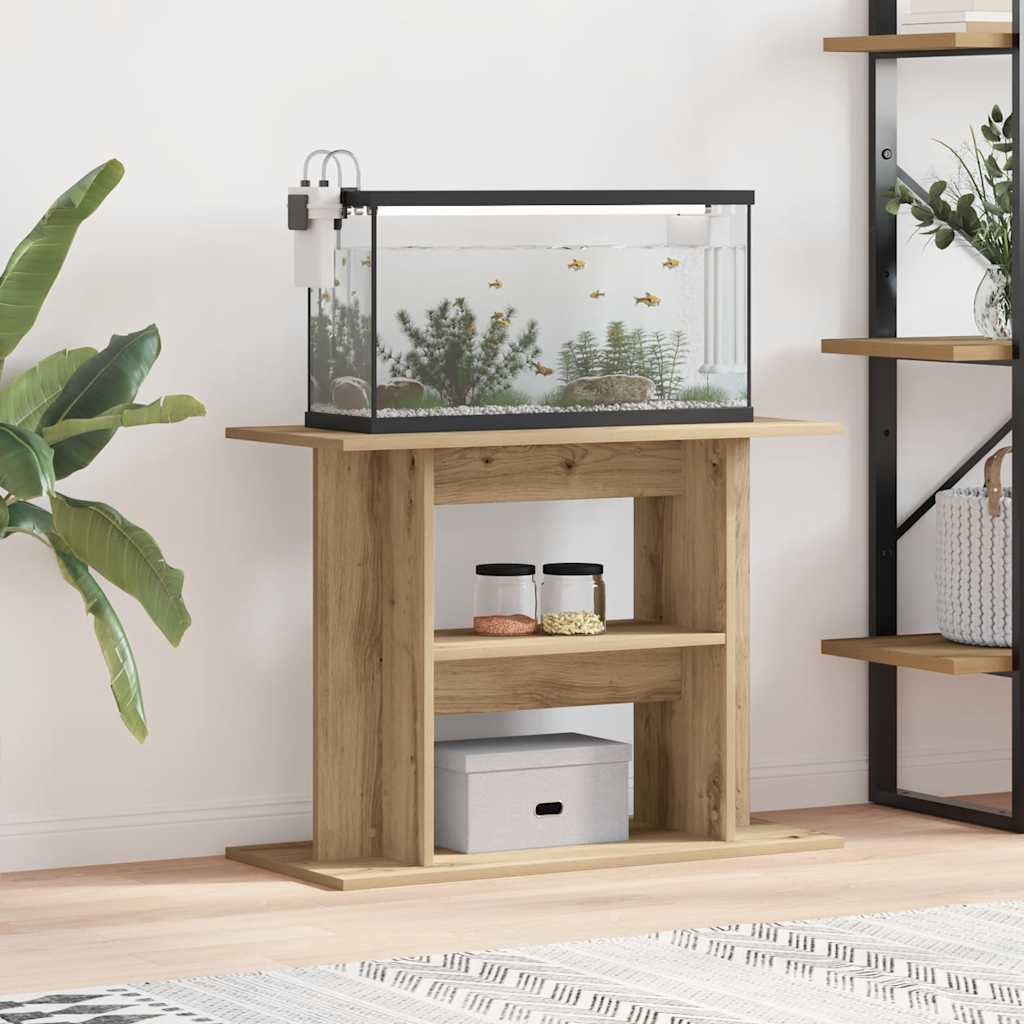 Vidaxl Aquarium Standard 80x35x60cm Couleur de chêne artisanal en bois transformé