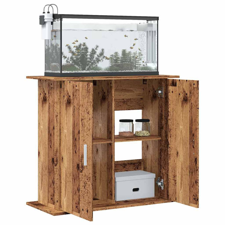 Vidaxx support d'aquarium 81x36x73 cm bois traité, couleur bois ancien