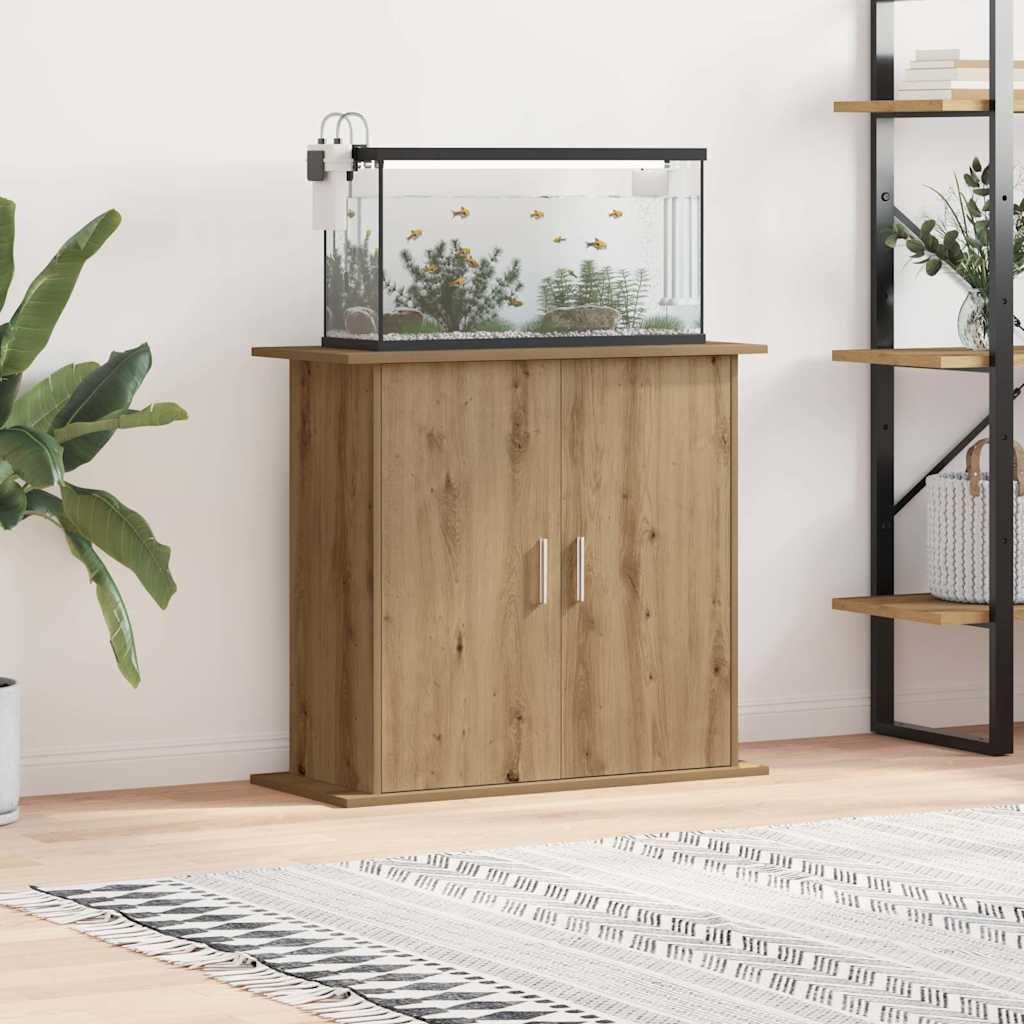 Vidaxx support d'aquarium chêne artisanal 81x36x73 cm bois d'ingénierie