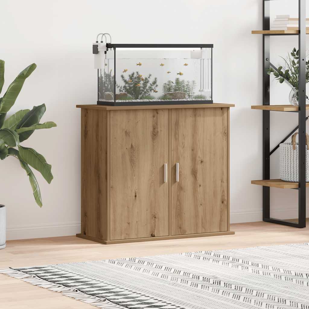 Vidaxx support d'aquarium chêne artisanal 81x36x73 cm bois d'ingénierie