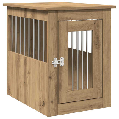 Vidaxl Hondenbench 45x62x59 cm en bois de bois transformé en chêne artisanal -colored