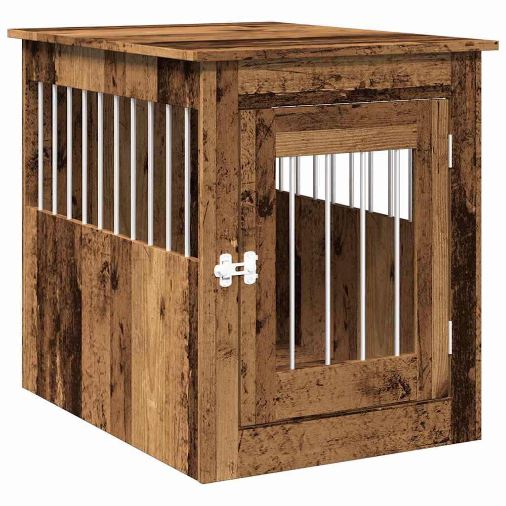 Vidaxl Hondenbench 55x75x65 cm Bois transformé vieux bois coloré