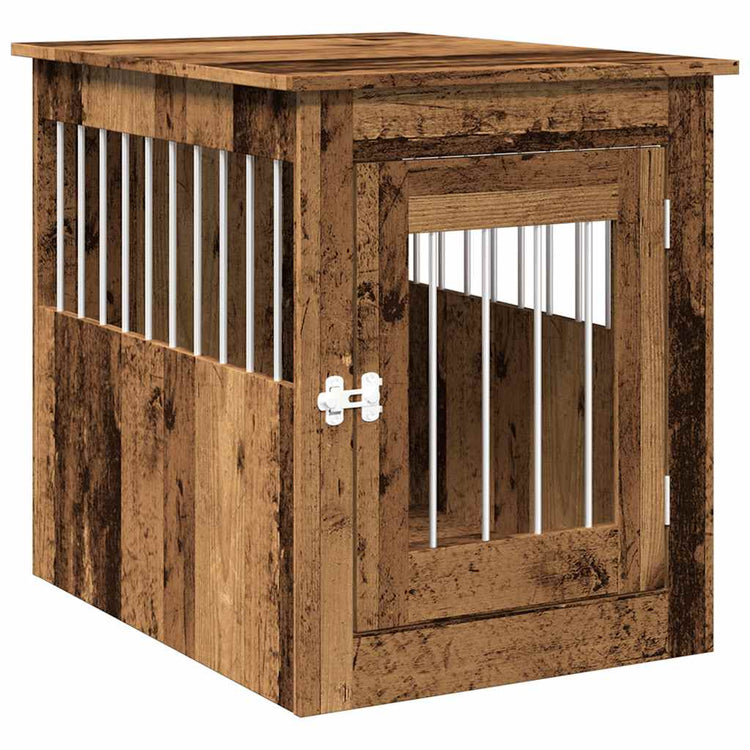 Vidaxl Hondenbench 55x75x65 cm Bois transformé vieux bois coloré