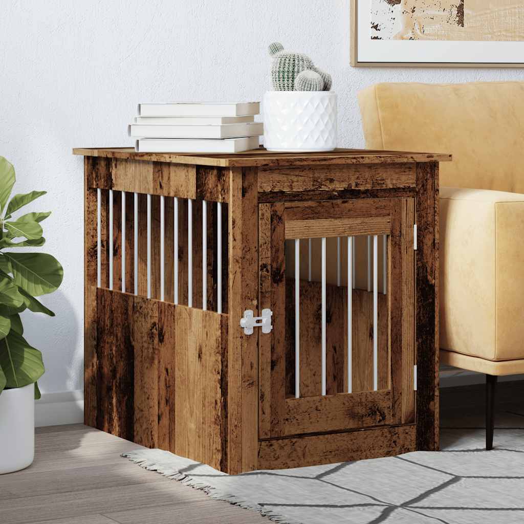Vidaxl Hondenbench 55x75x65 cm Bois transformé vieux bois coloré