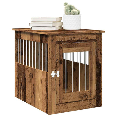 Vidaxl Hondenbench 55x75x65 cm Bois transformé vieux bois coloré
