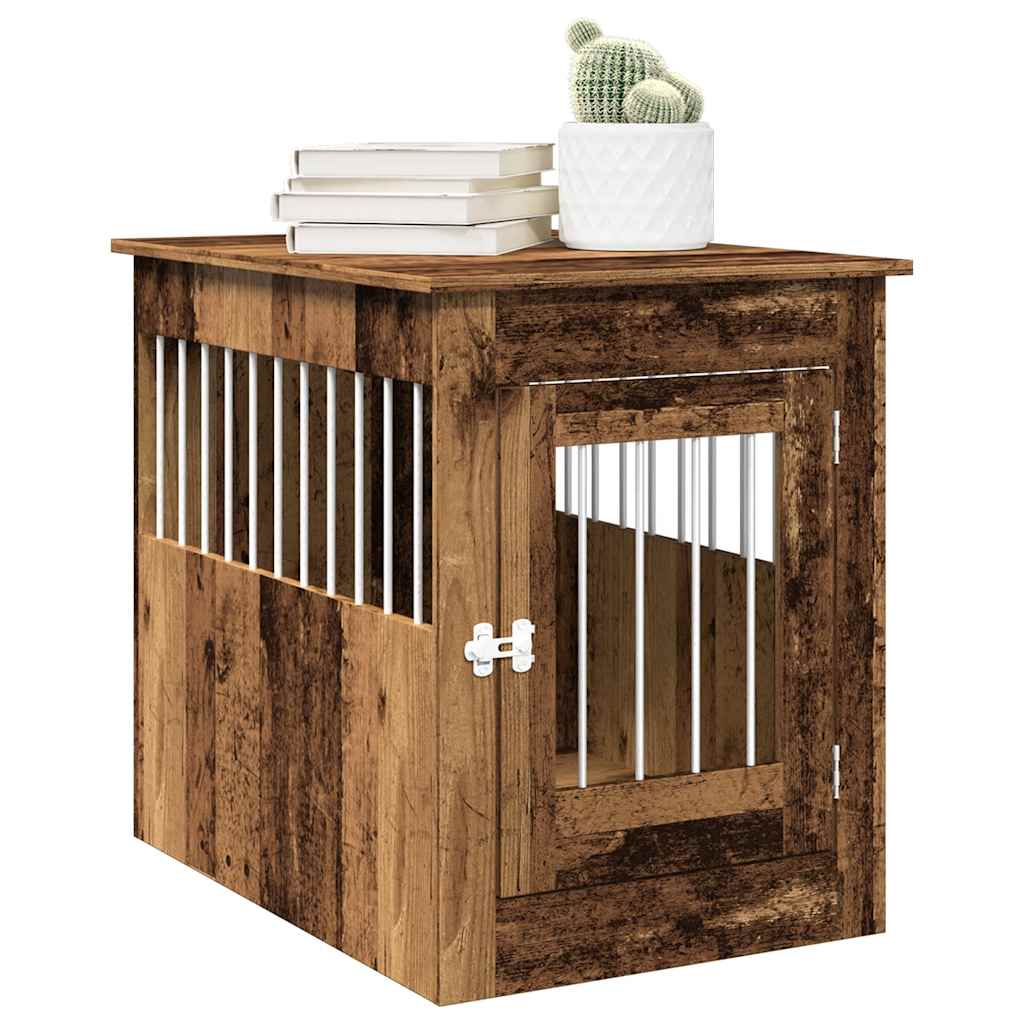 Vidaxl Hondenbench 55x80x68 cm Bois transformé vieux bois coloré