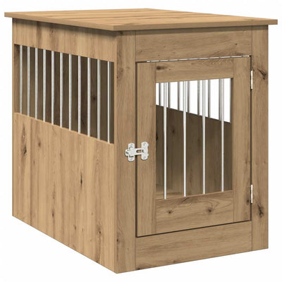 Vidaxl Hondenbench 55x80x68 cm en bois de bois transformé en chêne artisanal -colored