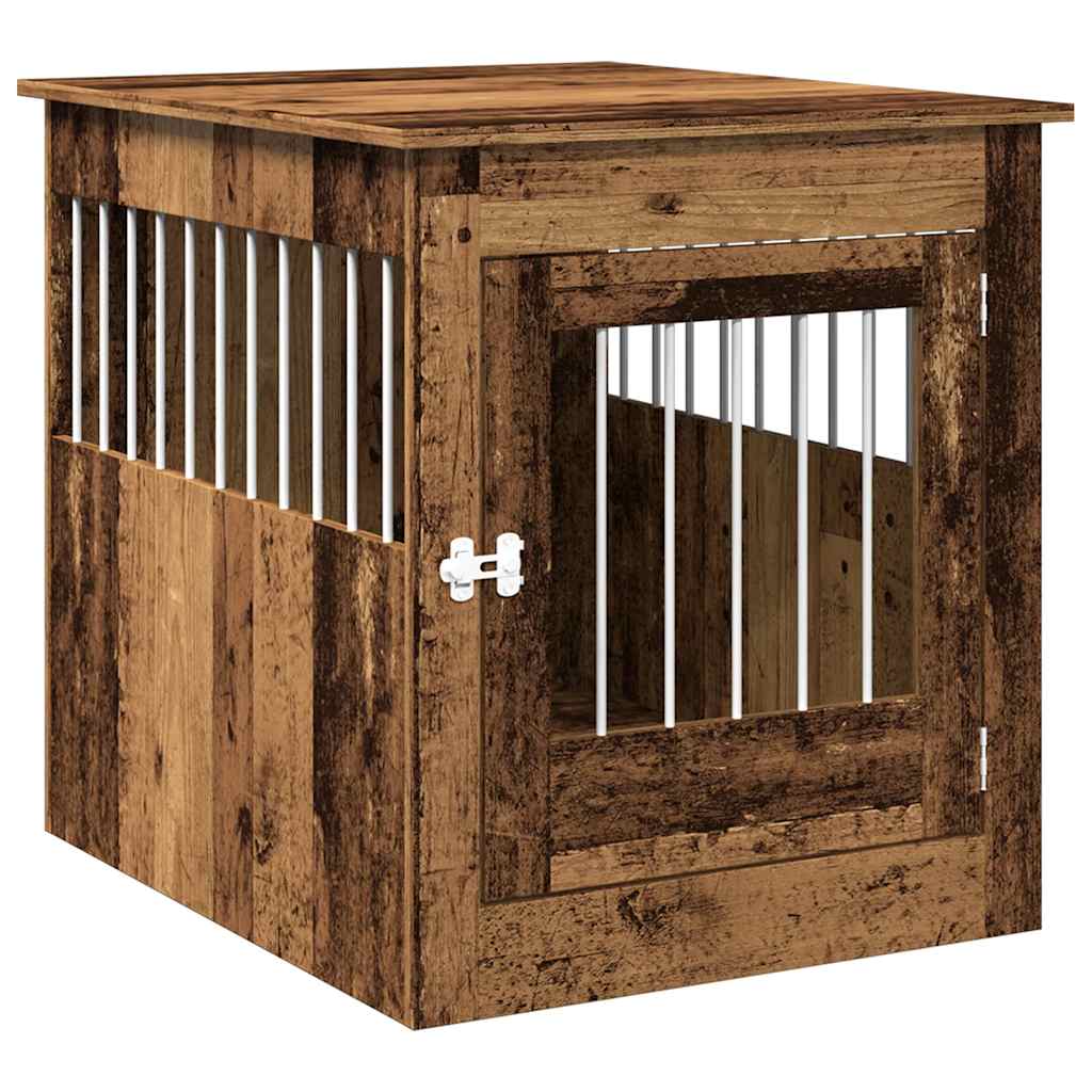 Vidaxl Hondenbench 64.5x80x71 cm Bois transformé vieux bois coloré