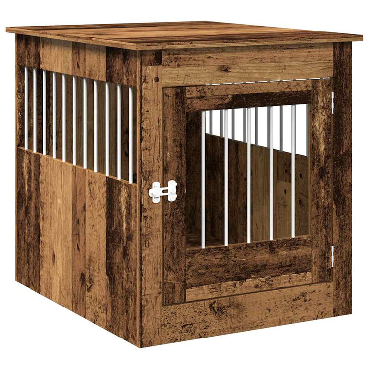Vidaxl Hondenbench 64.5x80x71 cm Bois transformé vieux bois coloré