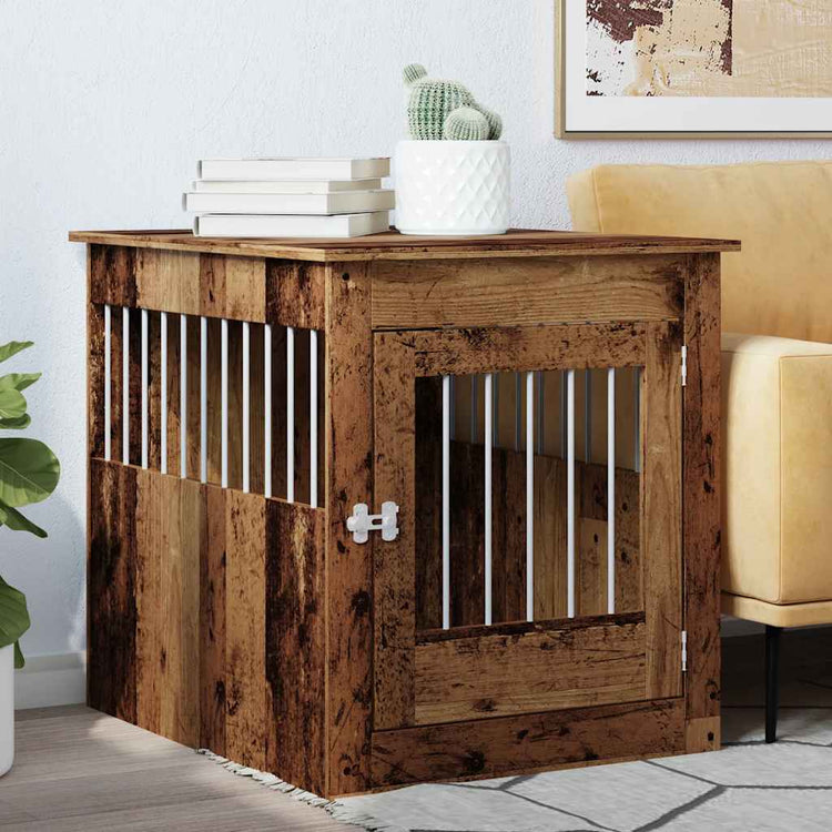 Vidaxl Hondenbench 64.5x80x71 cm Bois transformé vieux bois coloré