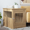 Caisse pour chien Vidaxxl 64,5x80x71 cm en bois travaillé, coloris chêne artisanal