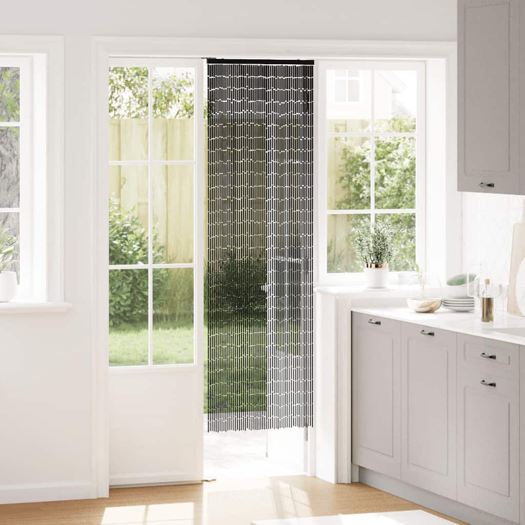 Vidaxx rideau anti-insectes 56x185 cm bambou gris foncé