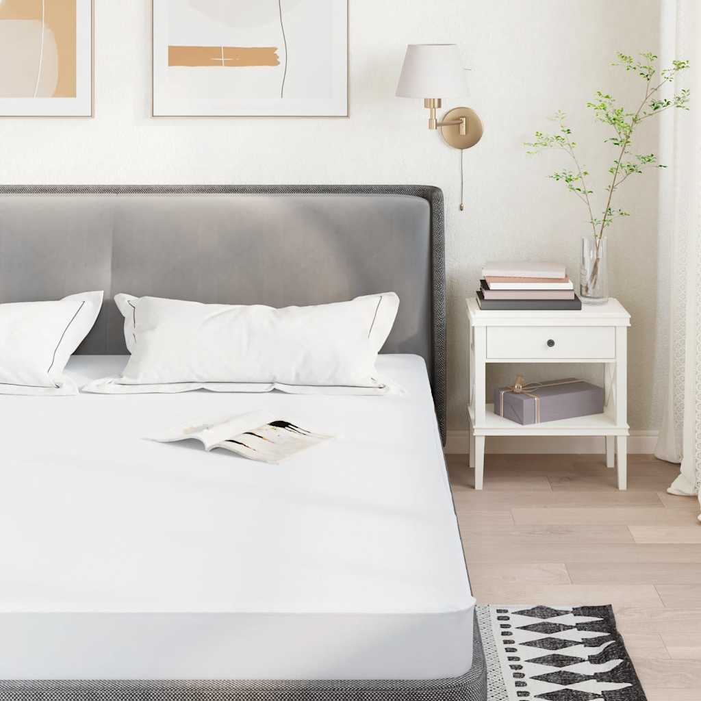 VidaXL protège-matelas imperméable 160x220 cm blanc