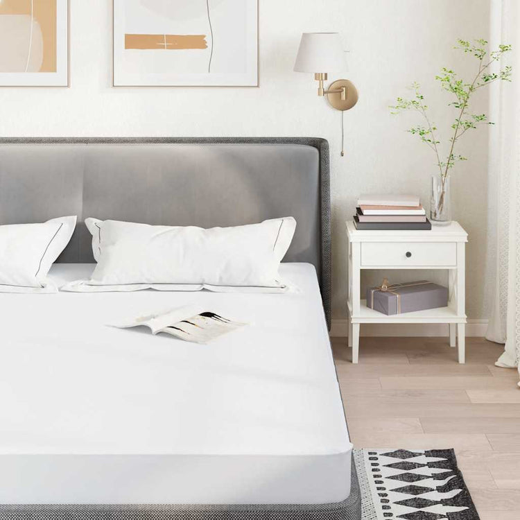 VidaXL protège-matelas imperméable 160x220 cm blanc