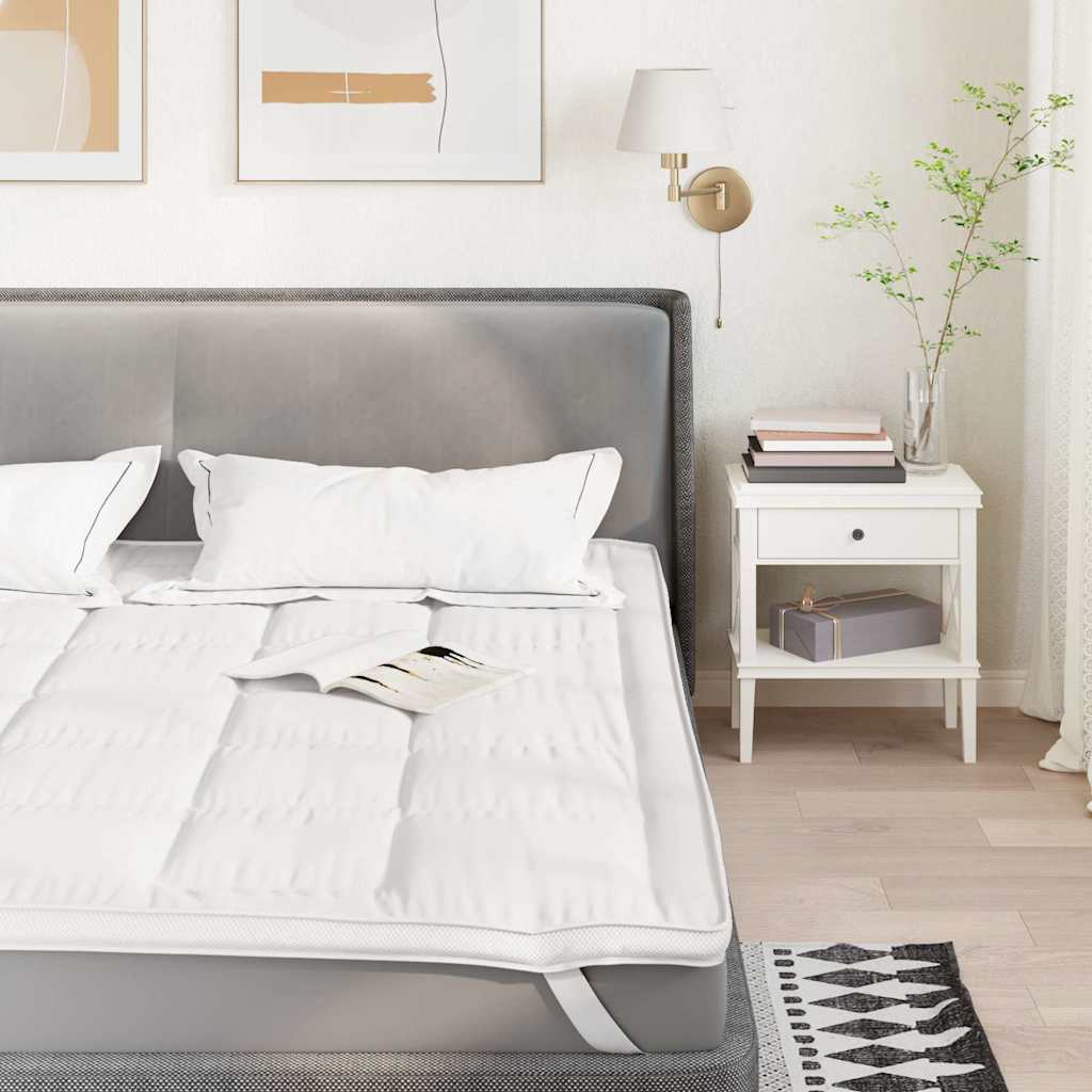 VidaXL protège-matelas 100x220 cm blanc