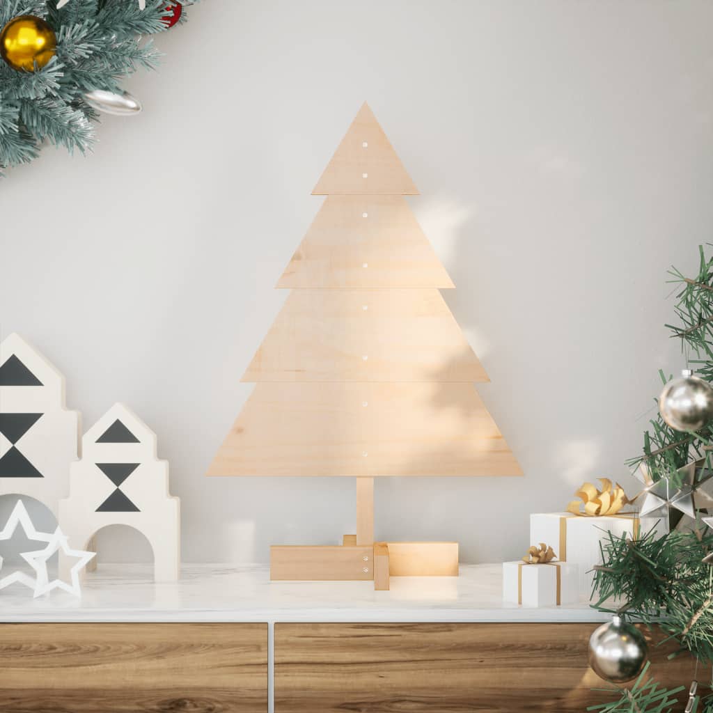 Vidaxl Christmas Decoration Trear de Noël 70 cm Bois massif