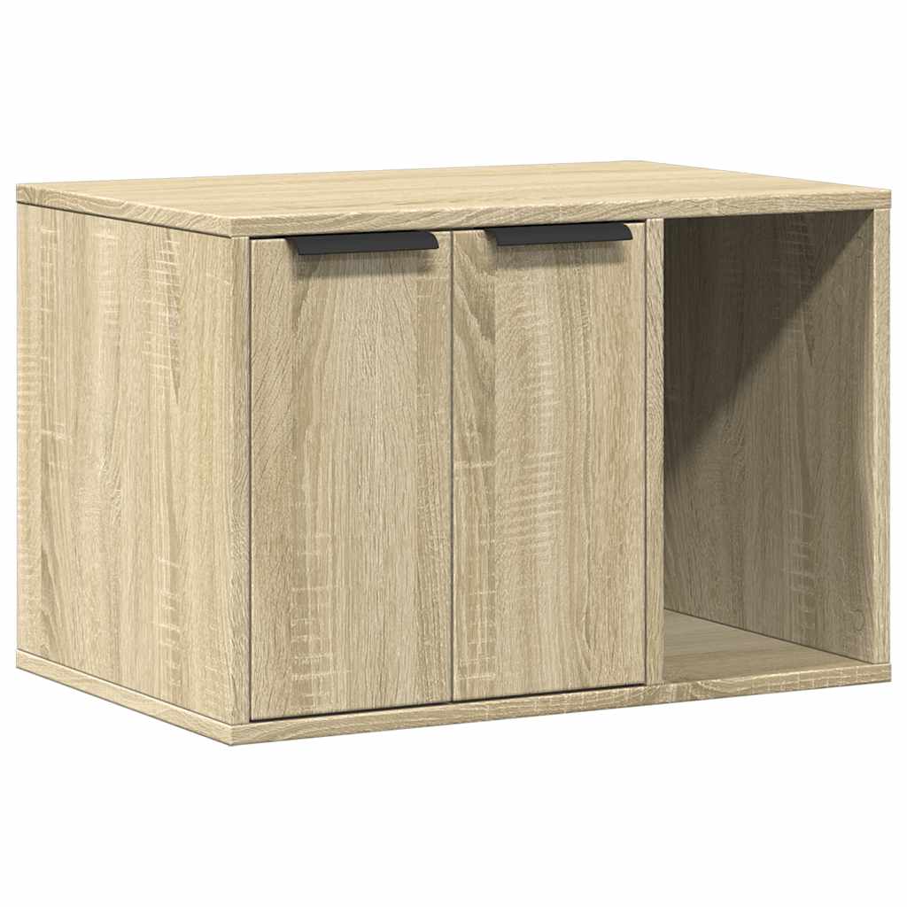 Vidaxxl bac à litière pour chat 60x40x40 cm bois fini chêne sonoma coloré