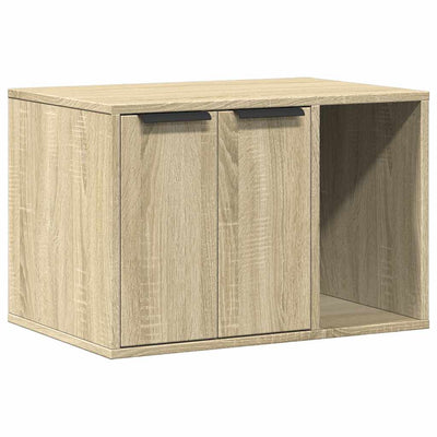 Vidaxxl bac à litière pour chat 60x40x40 cm bois fini chêne sonoma coloré