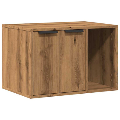 Vidaxxl litière pour chat 60x40x40 cm en bois travaillé, couleur chêne artisanal