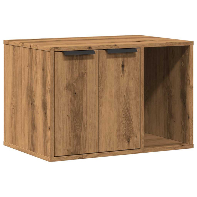 Vidaxxl litière pour chat 60x40x40 cm en bois travaillé, couleur chêne artisanal