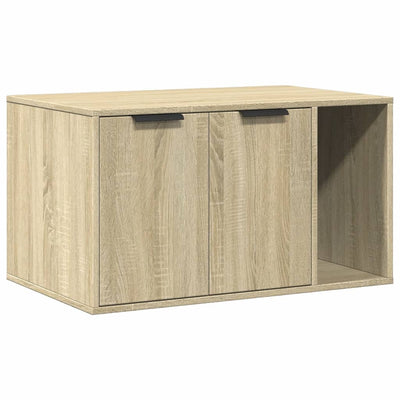 Vidaxxl litière pour chat 80x50x45 cm en dérivé du bois couleur chêne sonoma